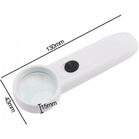 Resim 15x Çok Fonksiyonlu 2 Led Işıklı Taşınabilir El Büyüteç Lisinya Çok renkli 