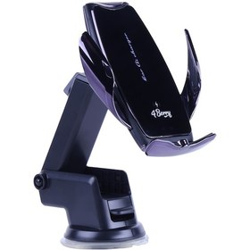 Resim A8g Siyah Araç Tutucu 15 W Kablosuz Hızlı Şarj, Otomatik Kıskaçlı Siyah 