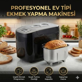 Resim Karaca 15 Programlı Akıllı Ekmek ve Yoğurt Makinesi - Glutensiz ve Tam Buğday Programı, Kek ve Reçel Yapabilen, Hamur Yoğuran, Isı Koruma Özellikli Büyük Boy 