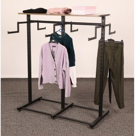 Resim Çift Taraflı 6 Bastonlu Z Askılık Stand Beyaz Renkli 