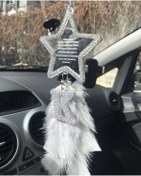 Resim Hilal Taştan Kristal Taşlı Ayetel Kürsi Harfli Dikiz Ayna süsü(SİPARİŞ OLUŞTURDUKTN SONRA HARF VE RENK BELİRTİNZ) 