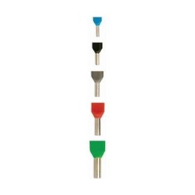 Resim TE10-14 12.6 mm Brown Insulated Double Entry Ferrule - 10 Pieces 