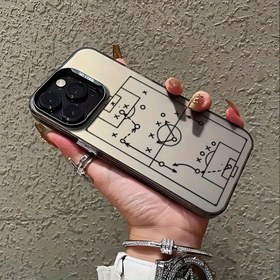 Resim Premium Lazer Telefon Kılıfı Yaratıcı Futbol Taktik Tahtası Deseni ile, iPhone 16 15 14 13 12 11 XS XR X 7 8 12/13 Mini Plus Pro Max SE için Uygun Doğum Günü/Aşk Günü/Kız Arkadaş Erkek Arkadaş Hediyesi/Nisan Şakası 