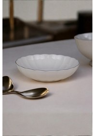 Resim Kütahya Porselen Bone Luz Platin Fileli Bowl Kase 25x6cm 2000ml Tekli Bnlzf25ks00 Çok Renkli 