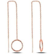 Resim Brezza Lusso Jewelry 925 Ayar Gümüş Halka Model Japon Küpe 