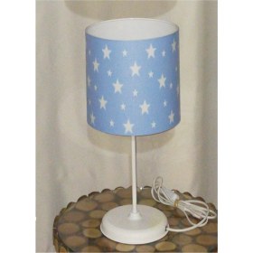 Resim Feyza Design Mavi Yıldız Çocuk Odası Abajur, Şık ve Işıldayan Tasarım 