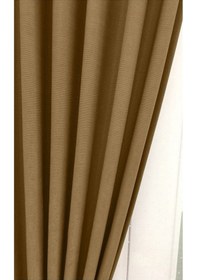 Resim Evdepo Home Deniz Soft Pileli Fon Perde Deve Tüyü Hardal 