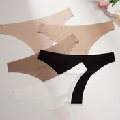 Resim 5'li Kadın Külotu Çok Renkli Dikişsiz Seksi Bikini Spor Külotları 