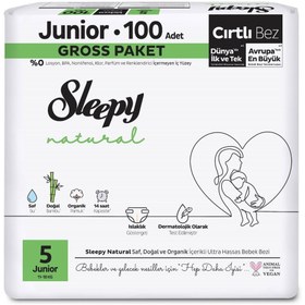 Resim Nessiworld Sleepy Natural Bebek Bezi Gross Paket 5 Beden 11-18 Kg 100 Adet 