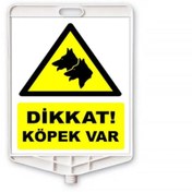 Resim Hayat Trafik Dikkat Köpek Var Dikdörtgen Levha Çift Taraflı Baskı 