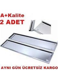 Resim Paslanmaz Metal Plaka Altlığı Krom Plakalık 2 Adet 258831276 