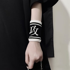 Resim 1 Polyester Tek Kullanımlık Evrensel Bileklik, Siyah, Nefes Alabilen Ter Emici, Konvansiyonel Kalınlık, Erkekler ve Kadınlar İçin, Top Oyunları, Basketbol, Badminton, Voleybol, Sevgililer Günü, Paskalya, Bağımsızlık Günü, Cadılar Bayramı, İş Günü 