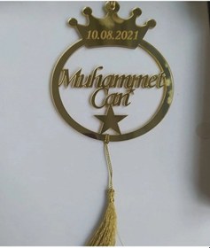 Resim Pleksi Otomobil Araç Içi Dikiz Aynası Süsü Kral Taç Isimli Altın 