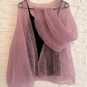 Resim Şık Yarı Şeffaf Gri Kardigan Ceket - Hafif İlkbahar/Sonbahar Kazak Ceketi, Yaka Detaylı, Kısa Kollu ve Önü Açık, Bluzlar/Elbiseler İçin Çok Yönlü, Astarsız Tasarım (El Yıkama/Kuru Temizleme) 