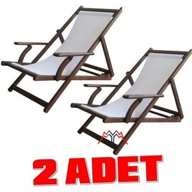 Resim Motoryagmarket Belek Kademeli Ahşap Şezlong Pvc Gerdirme -Dayanıklı Ve Rahat X2 