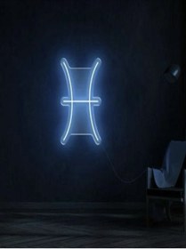 Resim BİZ BU İŞİN KEYİF KISMINDAYIZ BALIK Burcu Sembolü Pleksi Neon Tabela 