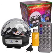 Resim Teknolojimburada Küre Disko Topu Renkli Lazer Işıklı Bluetooth Sese Duyarlı Işıklar Disko Parti Işığı-Ses Topu 