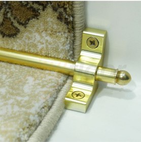 Resim Çelik Halı Tutucu Merdiven Dip Çubuğu Sarı - Kalın / 130cm 