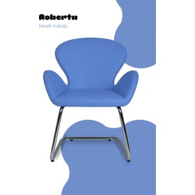 Resim Bürocci Roberta Misafir Koltuğu - Mavi Deri - 2069J0119 