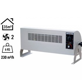 Resim Heatbox HB3603000K 360 3000W Monofaze Elektrikli Fanlı Isıtıcı Krem 