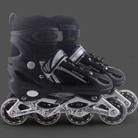 Resim Siyah Silikon Tekerli Ayarlanabilir Işıklı Paten S 31-34 HP8136 