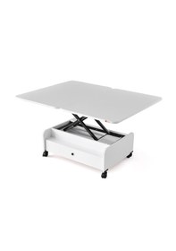 Resim Sefa Home Tekerlekli 2 Çekmeceli Sihirli Sehpa 104 Beyaz 