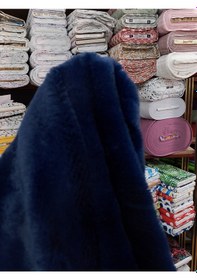 Resim Toskana Peluş Kumaş Gece Mavi 