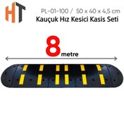 Resim Hayat Trafik Kauçuk Hız Kesici Set Kapaklı, Yol Kasisi 8 metre 