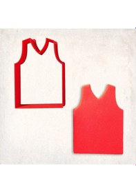 Resim Basketbol Forması Kurabiye Kalıbı Şekillendirici Kopat KIrmızı 