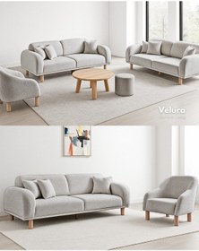 Resim Lara Koltuk Takımı & Oturma Grubu - Gri 3+3+1+1 Gri 