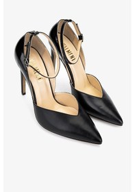 Resim Valmenti Kadın Hakiki Deri Siyah Topuklu Ayakkabı 1074 2282 Bn Ayk Y25 Sıyah Siyah 