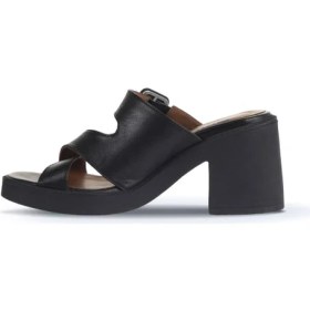 Resim Bueno Shoes Siyah Khv Deri Kadın Topuklu Terlik 01WA1701 01WA1701 