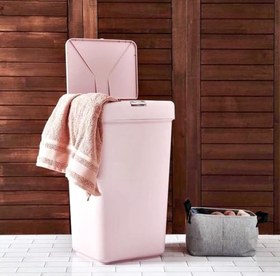 Resim Motek Tekli Kirli Sepeti Çamaşır Sepeti Dokunmatik Kapaklı PUDRA- Mt08 