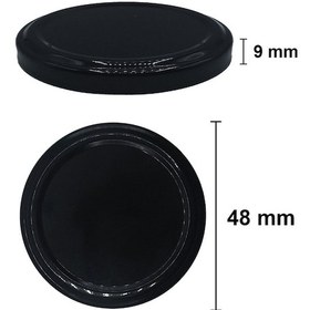 Resim 105 Ml Metal Siyah Kapaklı 105 Cc Cam Konserve Kavanoz 6 Adet 