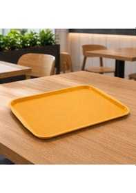 Resim 12 Adet Abs Servis Tepsisi Kaymaz Yüzeyli 37x53 Cm Sarı Renk Endüstriyel Kullanıma Uygun, Kırılmaz, Bpa Free 7 Renk Seçenekli 