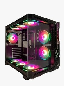 Resim GAMEFORCE Bree 6×120 Mm Fanlı ARgb Kumandalı Kontrolcülü E-ATX Oyuncu Bilgisayar Kasası 