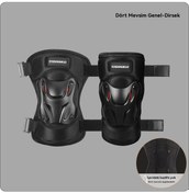 Resim Jokmae Bisiklet Diz Pedi - 4 Mevsim Sert Kabuk Dirsek Koruyucu Kırmızı-siyah Diğer 