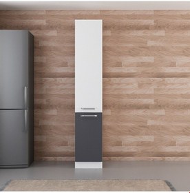 Resim Minar 40 Cm Mutfak Boy Dolabı - Beyaz/antrasit D40-a1 