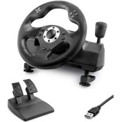 Resim Büro Ev Ofis Oyun Konsolu Için 270 Uyumlu Siyah Oyuncu Direksiyon Seti 