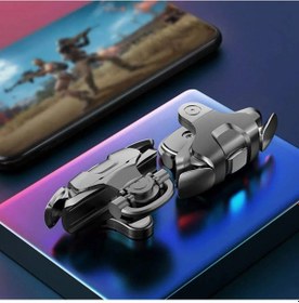 Resim Siyah-mobil Oyun Denetleyicisi Pubg/fortnite/call Of Duty İçin Oyun Tetikleyici, Shooter Hassas Denetleyici Joystick Amaç Ve Ateş Tetikleyici 