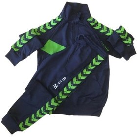 Resim Çocuk Femuarlı Rüzgar Geçirmez Kumaş Eşofman Takım Lacivert 