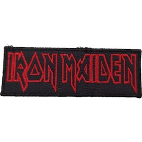 Resim Iron Maiden Red Yazı Patch Yama 