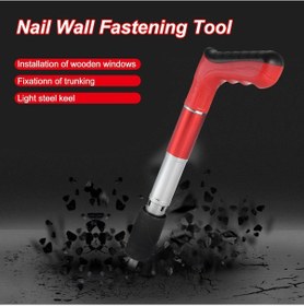 Resim Xindoker 4 Kademe Ayarlı Mini Çivi Tabancası - Tavan Montajı Ve Sabitleme İçin 7.3mm Çivi Kullanımı, Siyah+kırmızı 