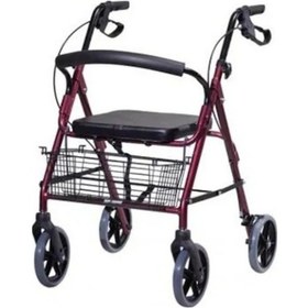 Resim Rolatör 4 Tekerlekli Yürüteç 110 Kg Taşıma Rollatör 