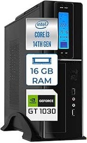 Resim Zetta Flex Pro 430X Intel Core i3 14100 16GB DDR5 2TB SSD GT1030 Freedos Sff Slim Masaüstü Bilgisayar ZET430X9564009 