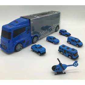 Resim King Toys 6 Mini Araç ve Taşıyıcı Kamyon Mavi Lal 2015 