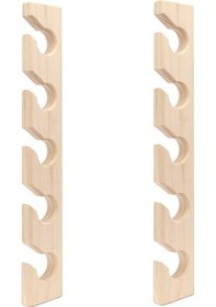 Resim Pcs Ahşap Duvar Şapka Askısı, Beyzbol Şapkası Düzenleyici, Duvara Monte Beyzbol Şapkası Tutucu, Dolap İçin Dikey Şapka Askısı Kk Ahşap Rengi 