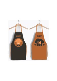 Resim Ays Home Chef Mutfak Önlüğü Seti 2'li Kahve - Turuncu 