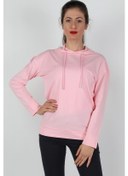 Resim Kadın Kapüşonlu Sweatshirt Pembe 