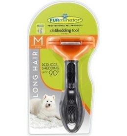 Resim Furminator Longhair Dog Uzun Tüylü Köpekler için Tarak Medium 